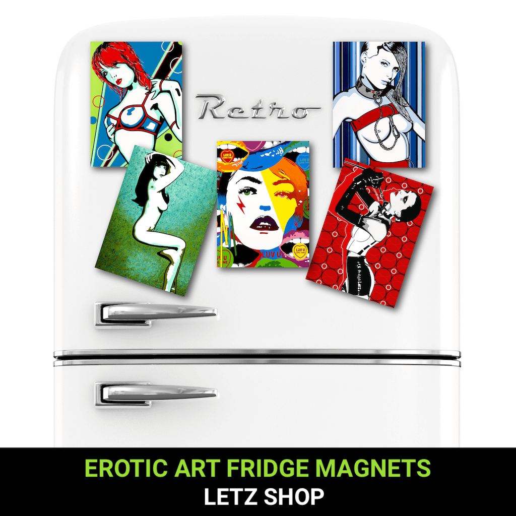 Erotic Pop Art Fridge Magnets by Artist Anita Nevar | Ravenged.
