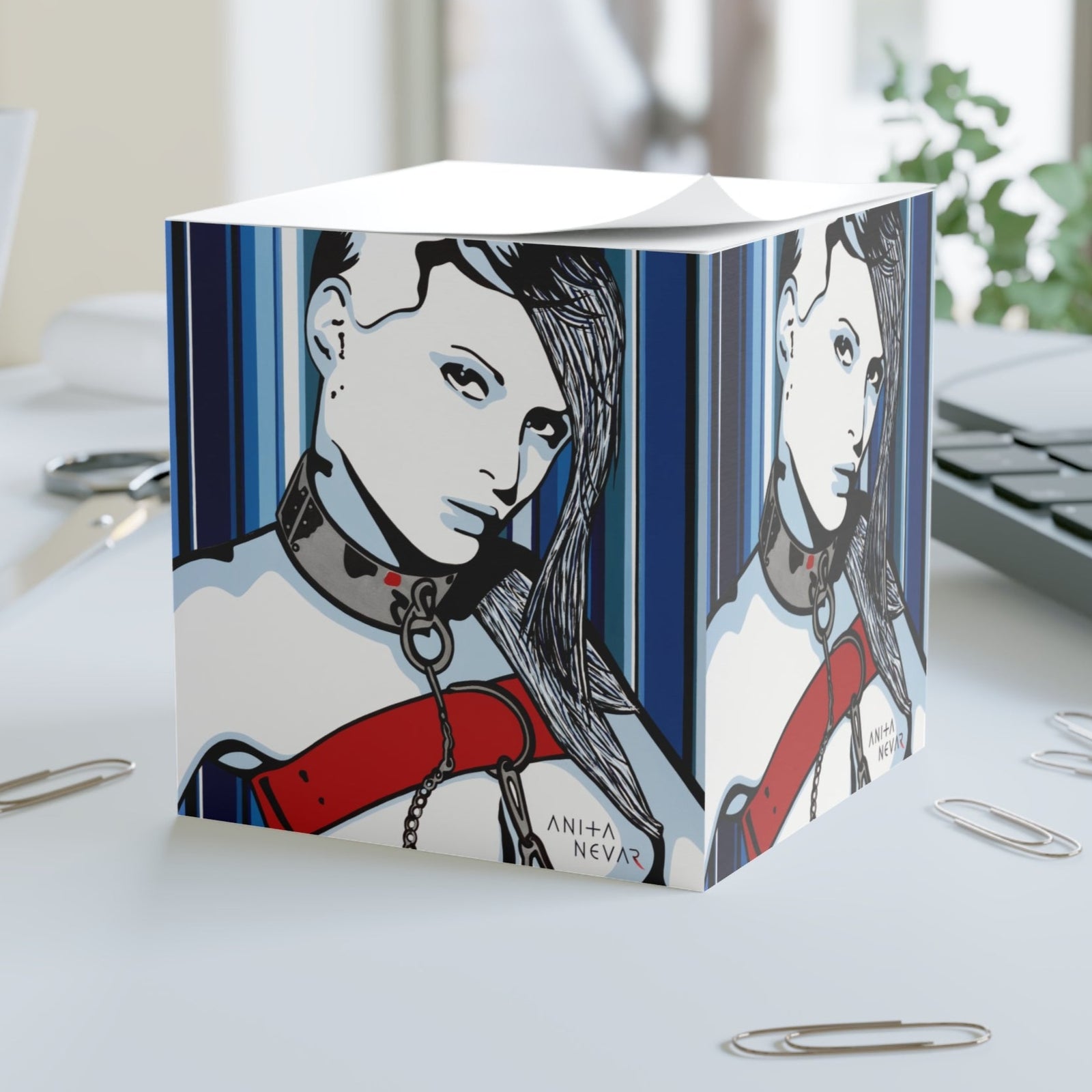 Erotic Pop Art Sticky Note Cube