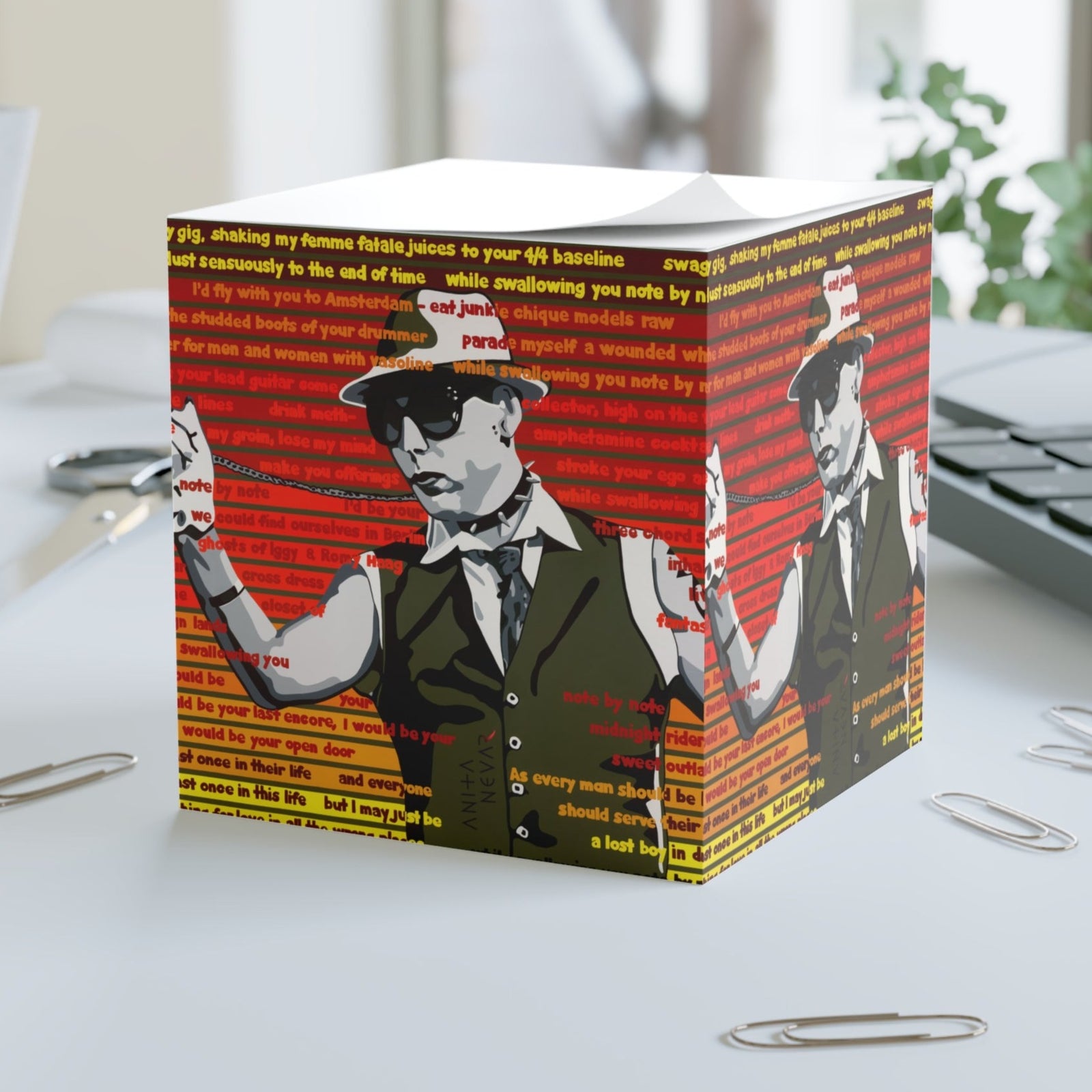 Erotic Pop Art Sticky Note Cube