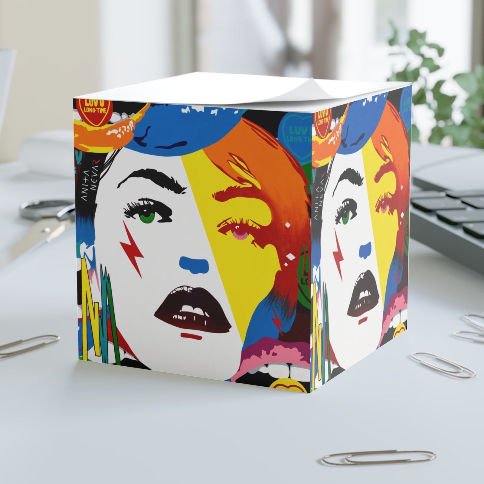 Erotic Pop Art Sticky Note Cube