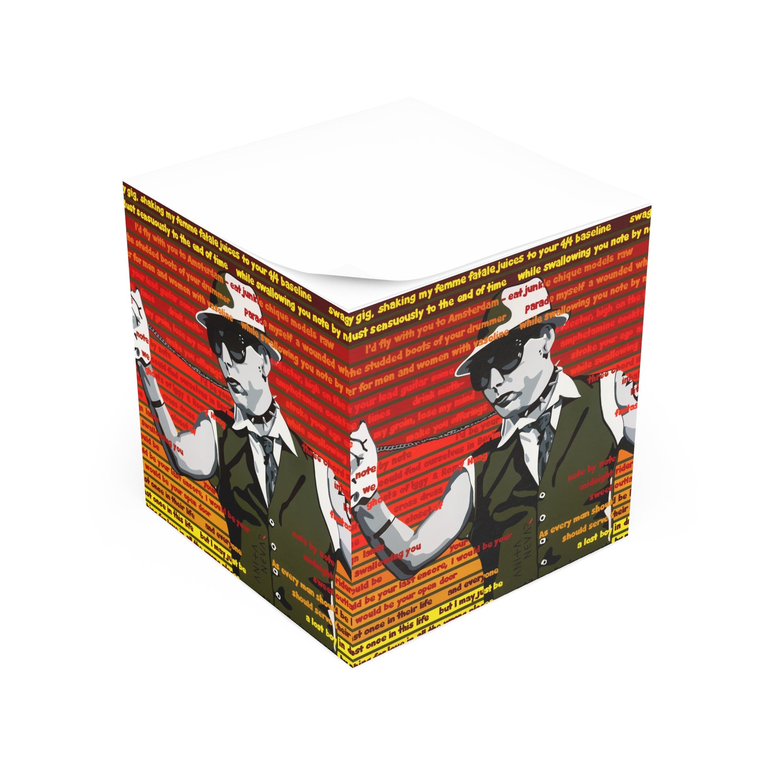 Erotic Pop Art Sticky Note Cube