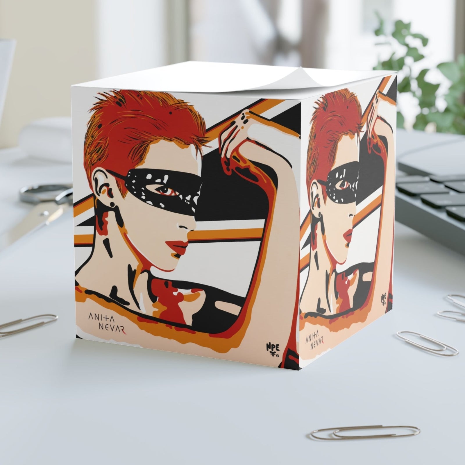 Erotic Pop Art Sticky Note Cube