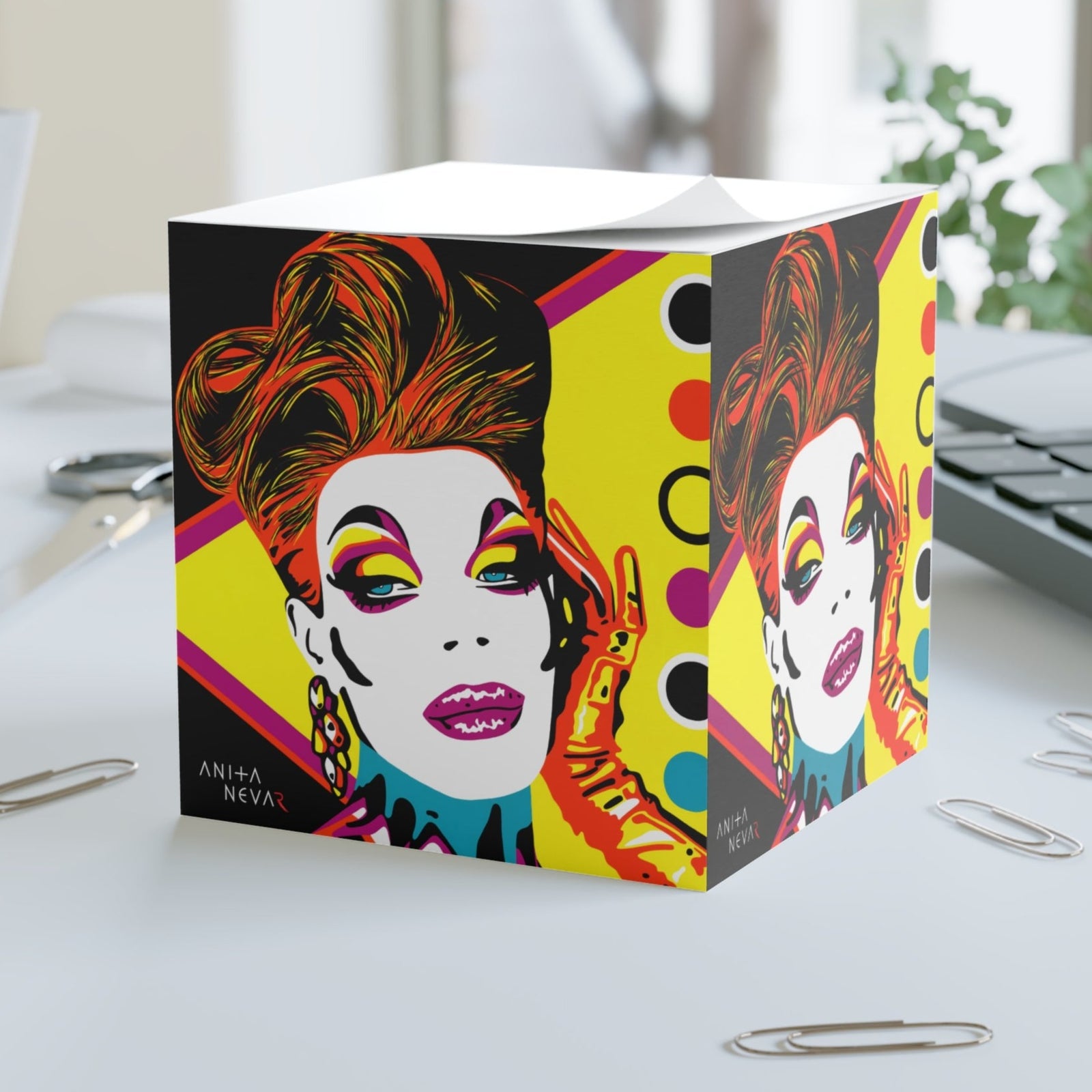 Erotic Pop Art Sticky Note Cube