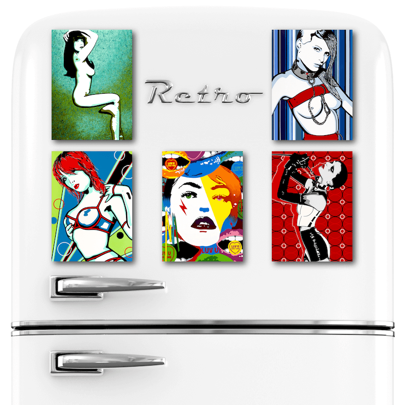 Buy Erotic Art Fridge Magnets by Artist Anita Nevar | Home Decor Kitchen Gadgets | Ravenged.
