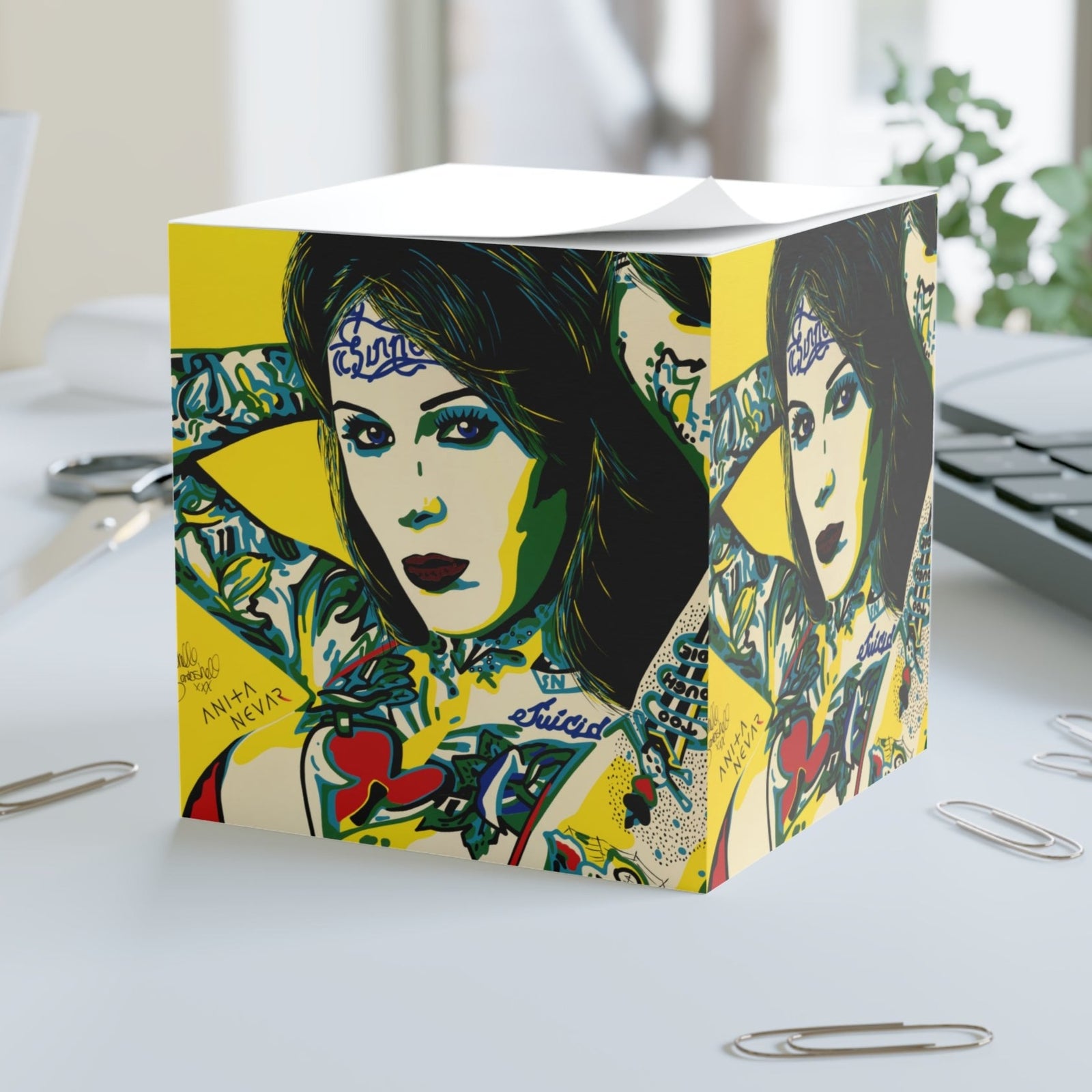 Erotic Pop Art Sticky Note Cube