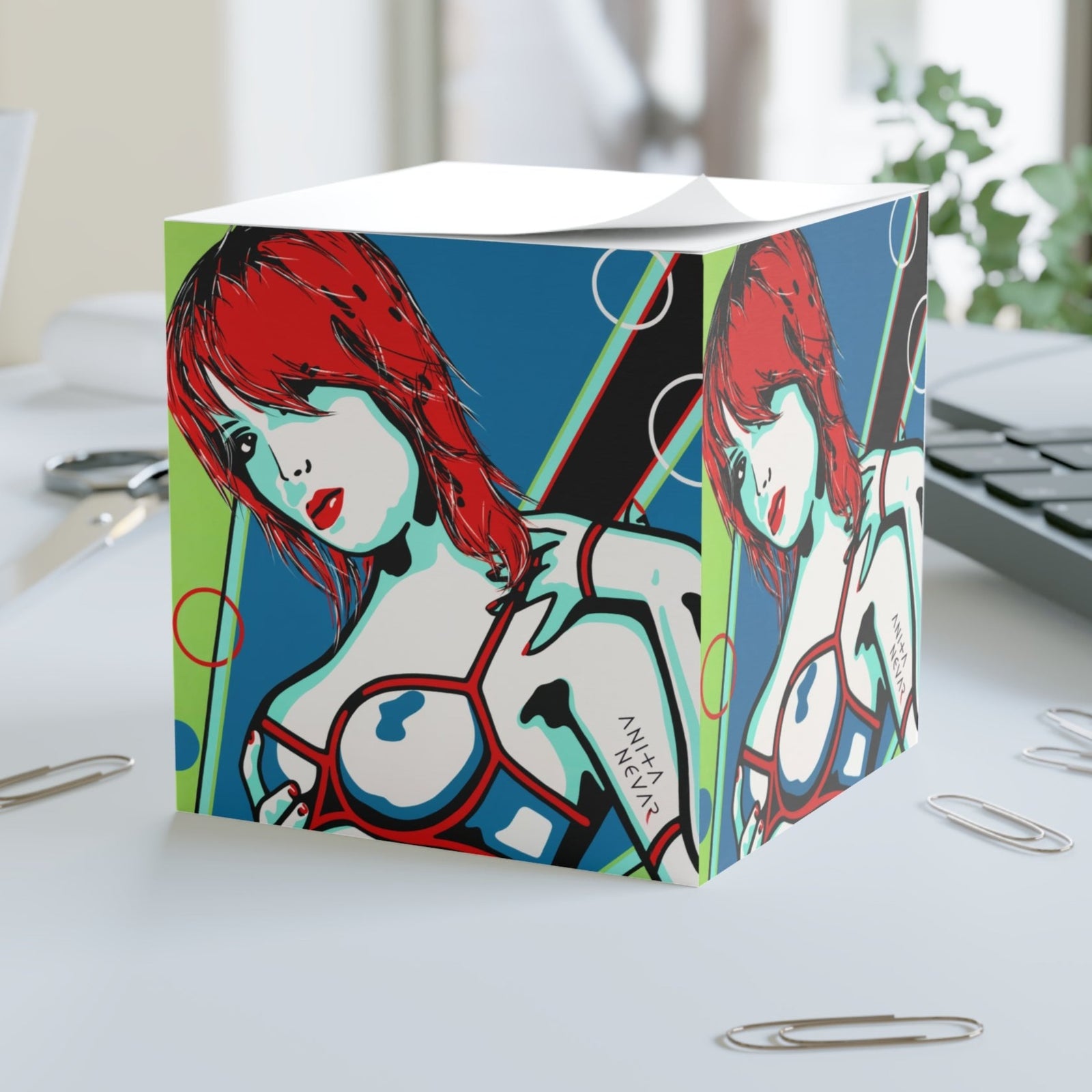 Erotic Pop Art Sticky Note Cube